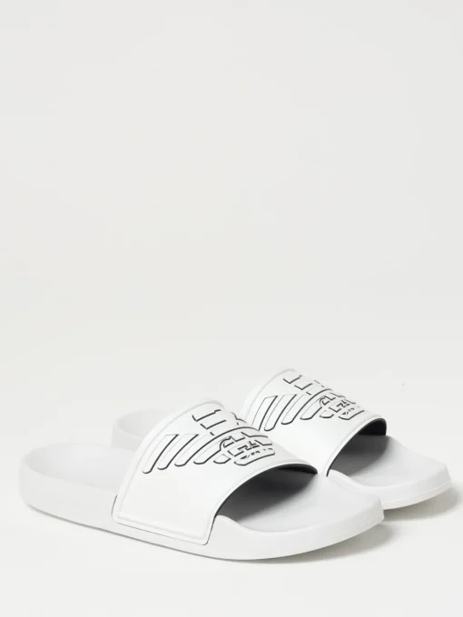 Sliders Emporio Armani Swimwear in pelle sintetica