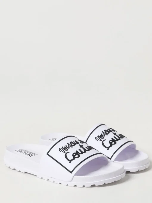 Sliders Versace Jeans Couture in gomma con logo