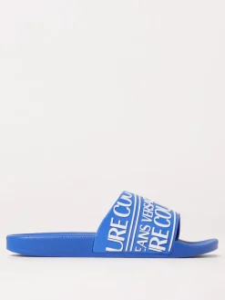 Sliders Versace Jeans Couture in gomma con logo all over