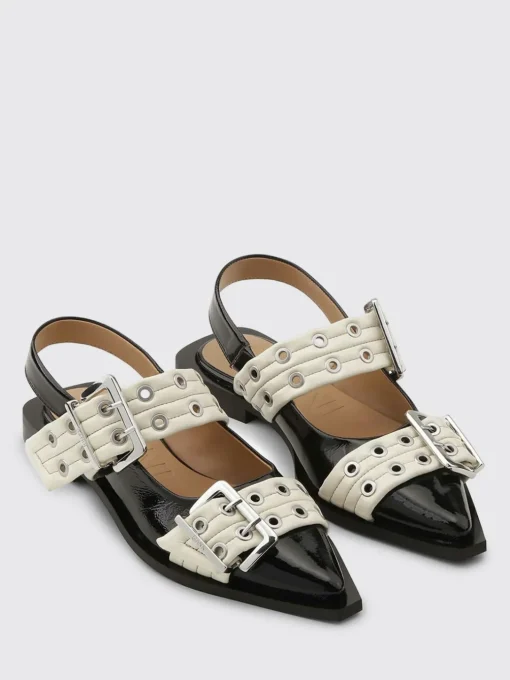 Slingback Ganni in vernice