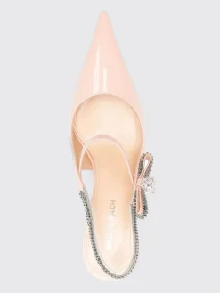 Slingback Mach&Mach in vernice con strass e fiocco