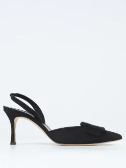 Slingback Maysli Manolo Blahnik in camoscio con fibbia decorativa