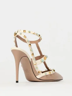 Slingback Rockstud Valentino Garavani in pelle con pietre cabochon