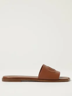 Slippers Soleil Chloé in pelle