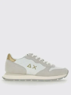Sneakers Ally Gold SUN68 in camoscio e mesh