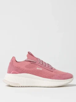Sneakers Boss in maglia e camoscio