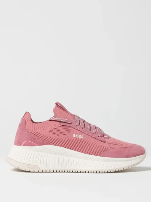 Sneakers Boss in maglia e camoscio