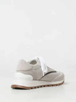 Sneakers Brunello Cucinelli in camoscio con monile