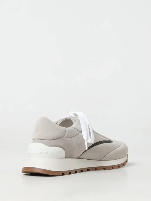 Sneakers Brunello Cucinelli in camoscio con monile