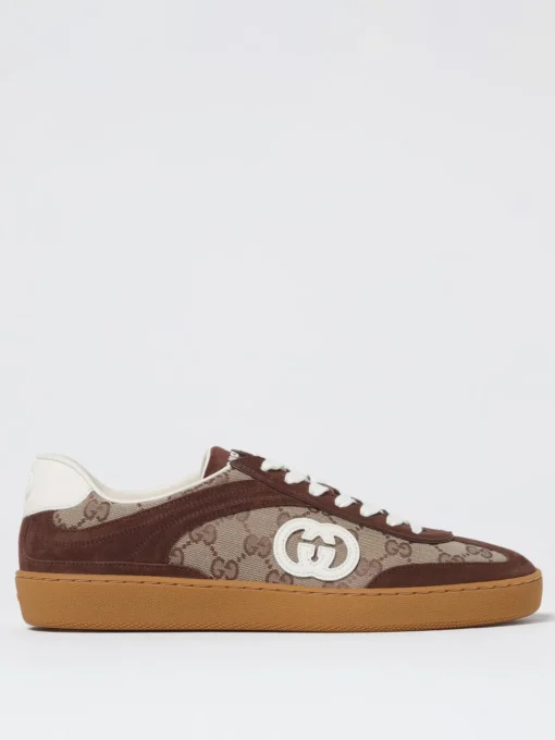 Sneakers G75 Gucci in camoscio e canvas jacquard