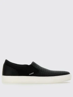 Sneakers Hugo in canvas con logo all over