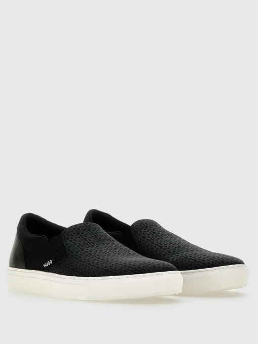 Sneakers Hugo in canvas con logo all over