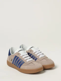 Sneakers in pelle di vitello scamosciata con logo Dsquared2
