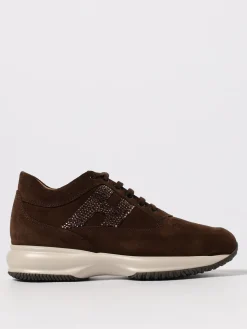 Sneakers Interactive Hogan in camoscio con strass