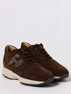 Sneakers Interactive Hogan in camoscio con strass