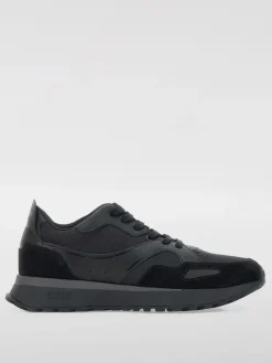 Sneakers Jonah Boss in camoscio e nylon con logo jacquard