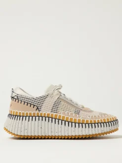 Sneakers Nama Chloé in mesh riciclato e camoscio