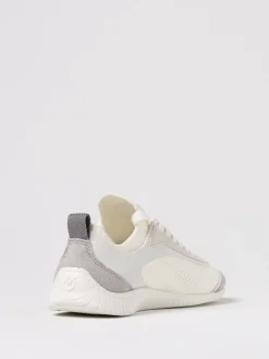 Sneakers Reby Pinko in camoscio e maglia traforata