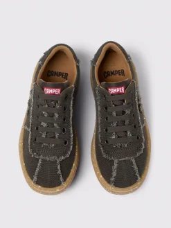 Sneakers Runner Camper in canvas di cotone riciclato con profili sfrangiati