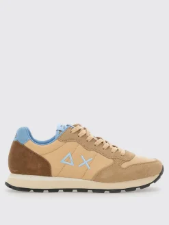 Sneakers SUN68 in camoscio e canvas