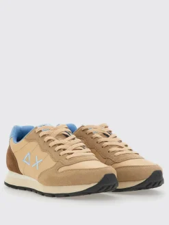 Sneakers SUN68 in camoscio e canvas
