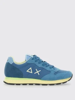 Sneakers SUN68 in camoscio e canvas
