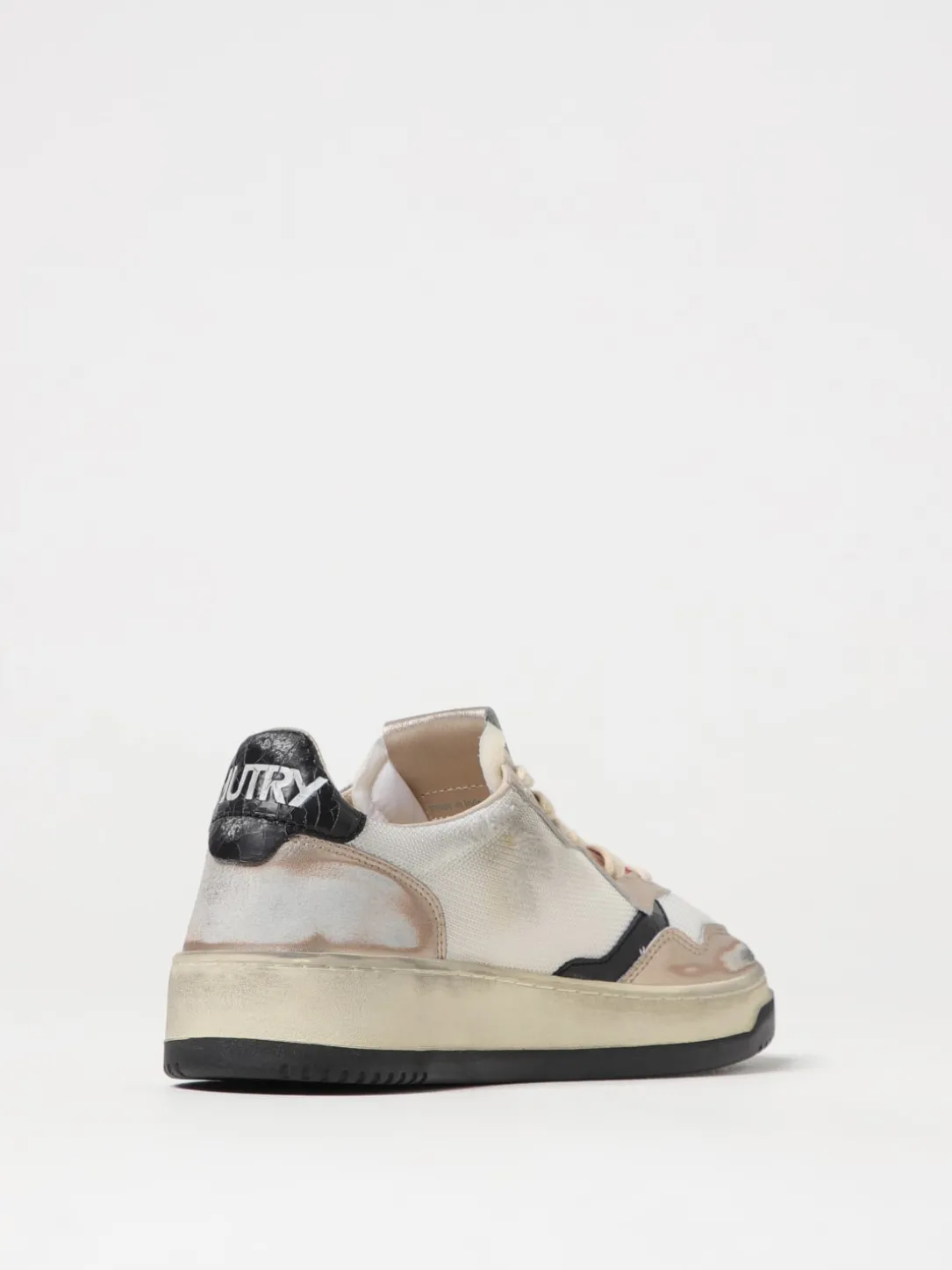 Sneakers Super Vintage Autry in pelle laminata e mesh used