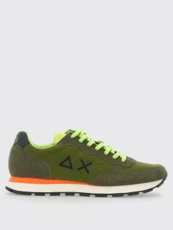 Sneakers Tom Fluo SUN68 in camoscio e mesh