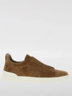 Sneakers Triple Stitch Zegna in camoscio