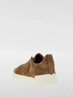 Sneakers Triple Stitch Zegna in camoscio
