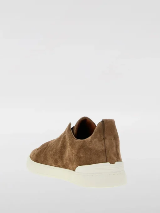 Sneakers Triple Stitch Zegna in camoscio