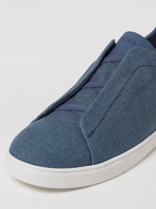 Sneakers Triple Stitch Zegna in cotone e lino