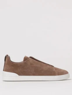 Sneakers Triple Stitch Zegna in camoscio