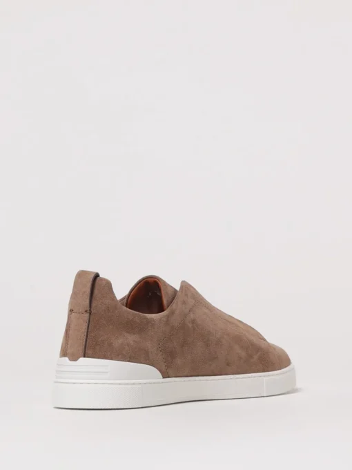 Sneakers Triple Stitch Zegna in camoscio