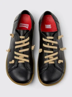 Sneakers Twins Camper in pelle a grana naturale