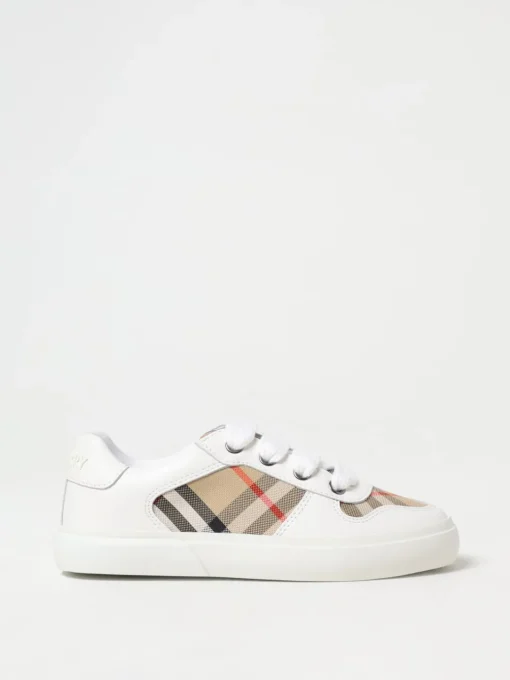Sneakers Vintage Check Burberry in pelle e misto cotone
