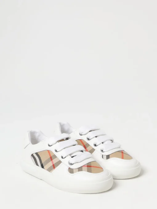 Sneakers Vintage Check Burberry in pelle e misto cotone