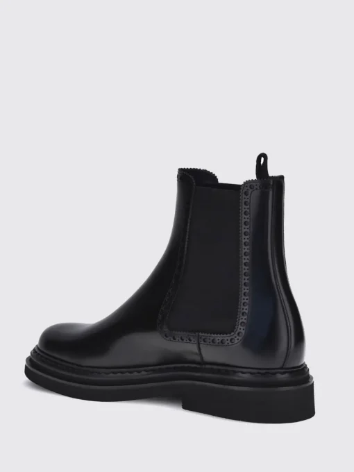 Stivaletto Dolce & Gabbana in pelle spazzolata con motivo brogue