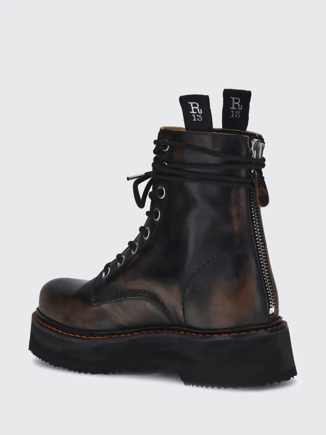 Stivaletto R13 in pelle invecchiata