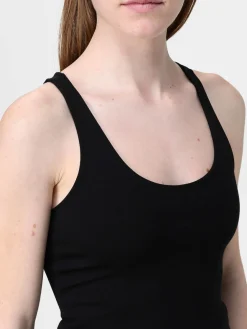 Top basic Armani Exchange con logo ricamato