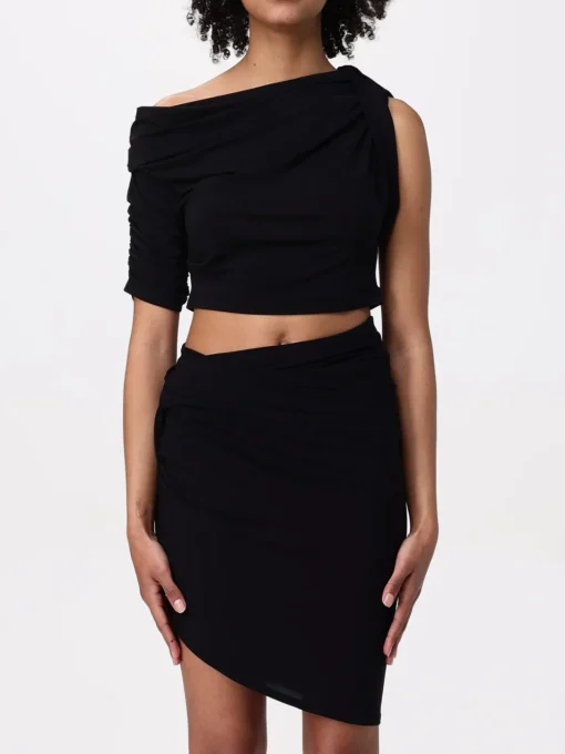Top cropped Jacquemus in misto viscosa stretch
