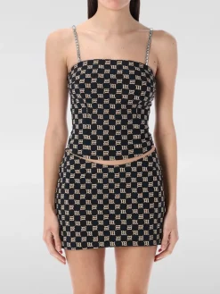 Top Misbhv in jersey con monogram