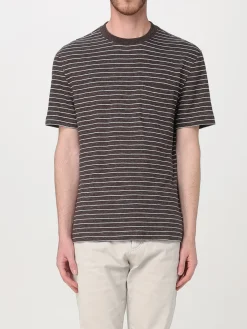 T-shirt a righe Brunello Cucinelli in lino