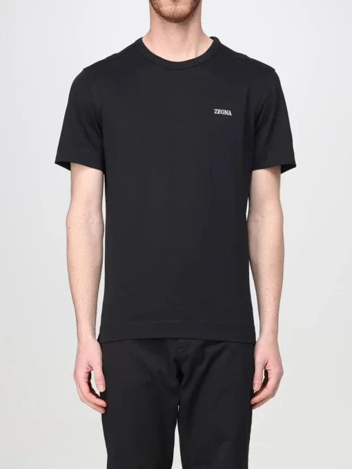T-shirt basic con mini logo Zegna