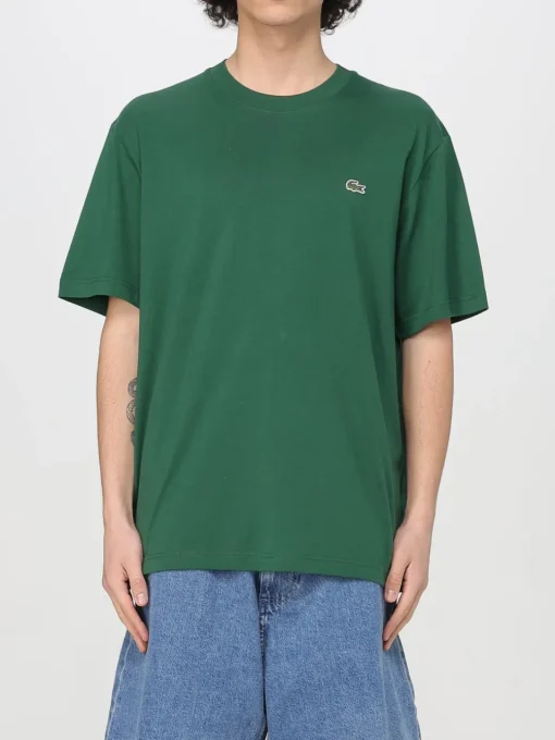 T-shirt basic in cotone con mini logo Lacoste