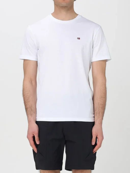 T-shirt basic in cotone con mini logo Napapijri