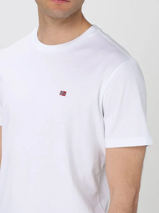 T-shirt basic in cotone con mini logo Napapijri