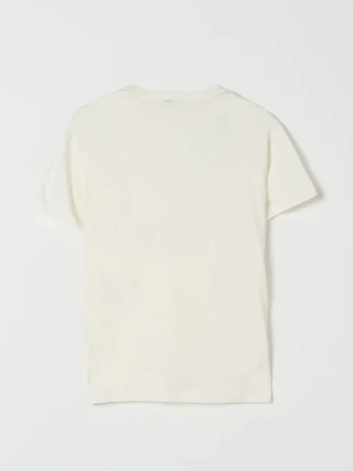 T-shirt basic in cotone e lino Il Gufo