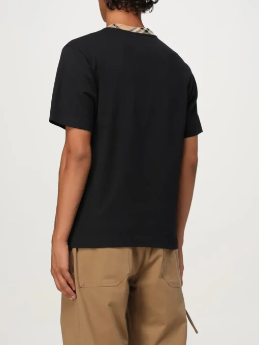 T-shirt Burberry in cotone con dettaglio Vintage Check