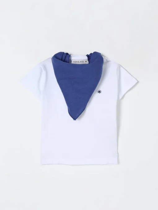 T-shirt con foulard Manuel Ritz in cotone